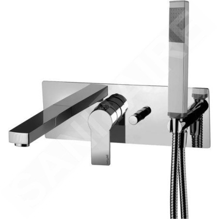 Paffoni Tango - Mitigeur de baignoire encastré avec accessoires et corps d’encastrement, chrome TA001CR