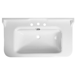 WALDORF Lave-vaisselle en céramique 100x55cm, 3 trous, blanc
