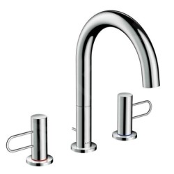 Axor Uno - Mitigeur de lavabo avec garniture de vidage et bec orientable, installation à 3 trous, chrome 38054000