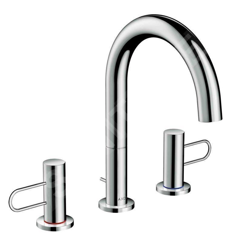 Axor Uno - Mitigeur de lavabo avec garniture de vidage et bec orientable, installation à 3 trous, chrome 38054000