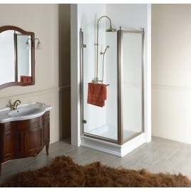 ANTIQUE Porte de douche 900mm, verre clair, gauche/bronze