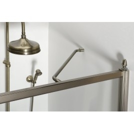 ANTIQUE Porte de douche 900mm, verre clair, gauche/bronze