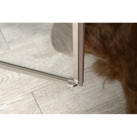 ANTIQUE Porte douche 800mm, verre clair, droite/bronze