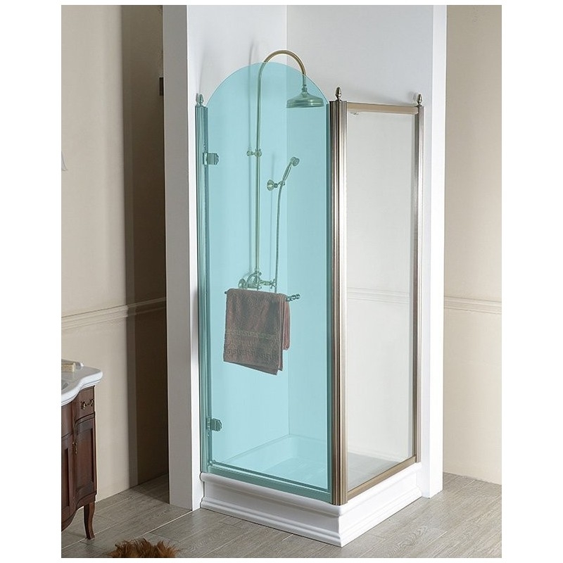 ANTIQUE Panneau latéral 1000mm, verre clair 8 mm, bronze