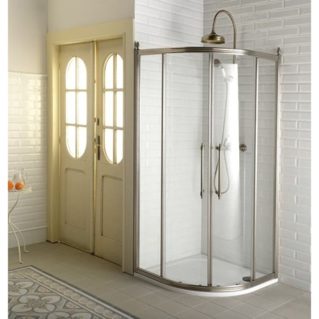 ANTIQUE Quadrant Shower Enclosure 1000x1000mm, verre clair, bronze