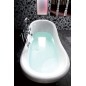 CHARLESTON Bath 188x83x69cm, Legs blancs, noir/blanc
