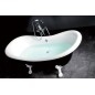 CHARLESTON Bath 188x83x69cm, Legs blancs, noir/blanc