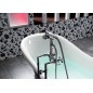 CHARLESTON Bath 188x83x69cm, Legs blancs, noir/blanc