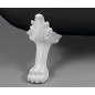 CHARLESTON Bath 188x83x69cm, Legs blancs, noir/blanc