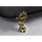 FOXTROT Bain de haute qualité 170x75x64cm, Jambes de bronze, noir/blanc