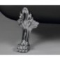 RETRO Freestanding Bath 167,5x76x71cm, Chrome Matt Legs, Noir/Blanc