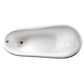 RETRO Freestanding Bath 167,5x76x71cm, White Legs, Black/White