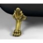 RETRO Freestanding Bath 158x76x71cm, Bronze Legs, Noir/Blanc