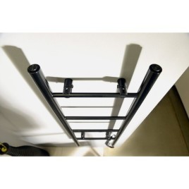 KARBO radiateur de serviette électrique, rond, 400x1120mm, 87 W, noir mat