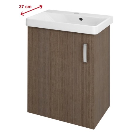 THEIA Vanity Unité 50,9x70x35cm, 1x porte, gauche, Pine Rustic