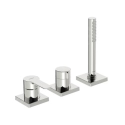 Hansa Ligna - Mitigeur pour montage sur bord de baignoire, installation 3 trous, chrome 06439493