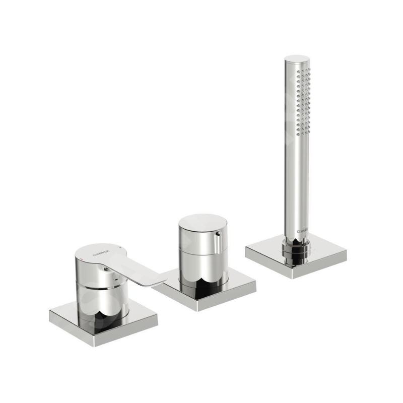 Hansa Ligna - Mitigeur pour montage sur bord de baignoire, installation 3 trous, chrome 06439493 Hansa Ligna - Mitigeur pour montage sur bord de baignoire, installation 3 trous, chrome 06439493