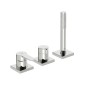 Hansa Ligna - Mitigeur pour montage sur bord de baignoire, installation 3 trous, chrome 06439493 Hansa Ligna - Mitigeur pour montage sur bord de baignoire, installation 3 trous, chrome 06439493