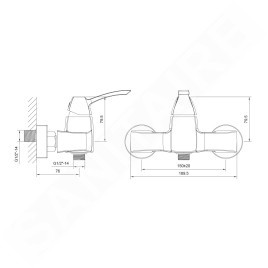 Sapho Dreamart - Mitigeur de douche, chrome DA011