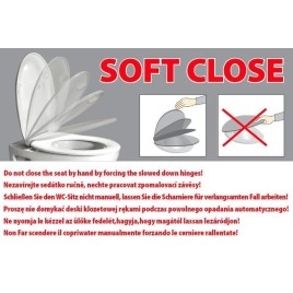CITY PRO Doux Siège de toilette fermé, Duroplastique, blanc/chrome