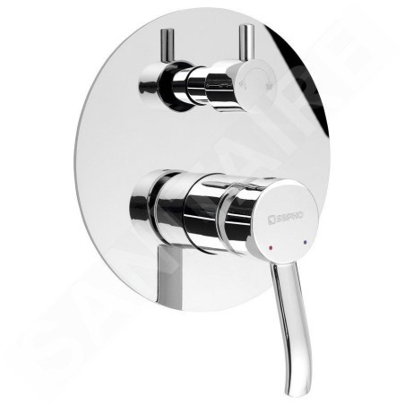 Sapho Luka - Mitigeur de douche encastré, 2 sorties, avec inverseur, chrome LK43