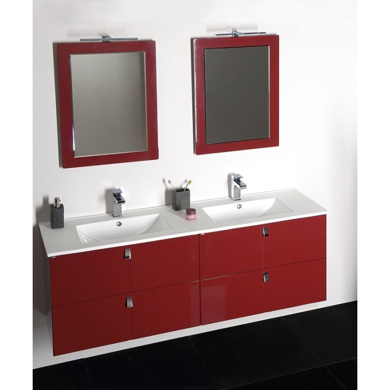 Salle de bain MITRA 120, Double lavabo, bordo