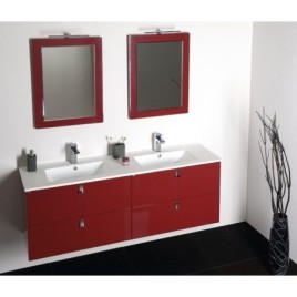 Salle de bain MITRA 120, Double lavabo, bordo