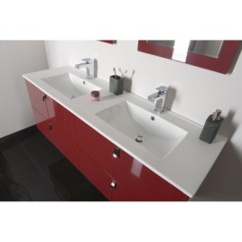 Salle de bain MITRA 120, Double lavabo, bordo