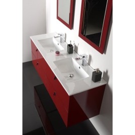 Salle de bain MITRA 120, Double lavabo, bordo