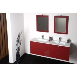 Salle de bain MITRA 120, Double lavabo, bordo