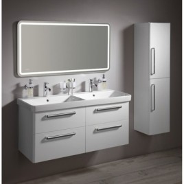 Salle de bain THEIA 120, Double lavabo, blanc