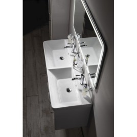 Salle de bain THEIA 120, Double lavabo, blanc