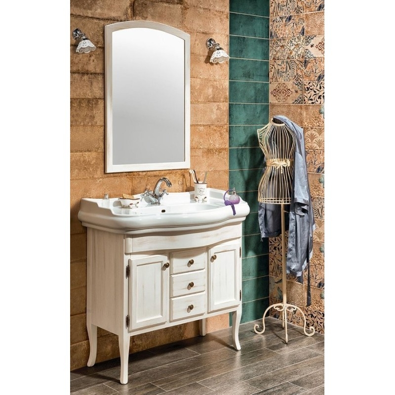 Salle de bain RETRO 100, vieux blanc