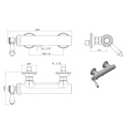 Sapho Vienna - Mitigeur de douche, chrome VO011