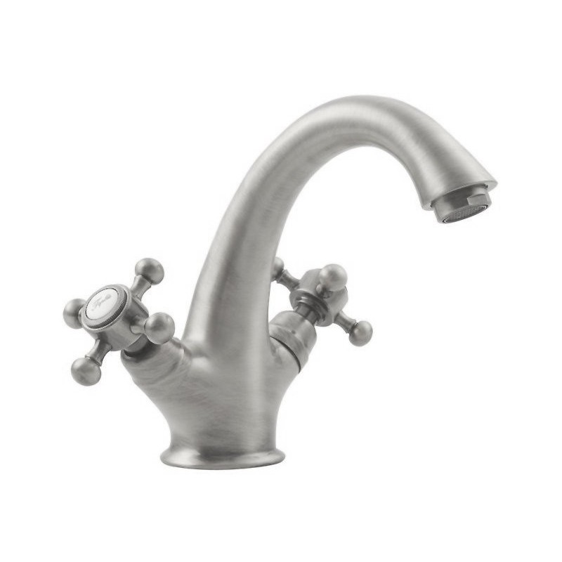 ANTEA Tall Washbasin Mixer Tap with Pop Up Waste, brushed nickel