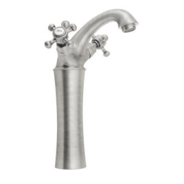 Mélangeur de lavabo ANTEA Tapez haut avec les déchets Pop Up (H) 245mm, nickel brossé