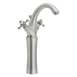 Mélangeur de lavabo ANTEA Tapez haut avec les déchets Pop Up (H) 300mm, nickel brossé