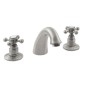 ANTEA 3 Hole Washbasin Robinet de mélange avec les déchets Pop Up, nickel brossé
