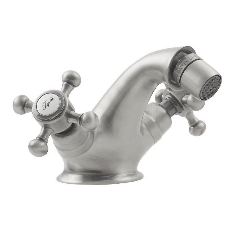 ANTEA Bidet Mixer Tap avec Pop Up Waste, nickel brossé