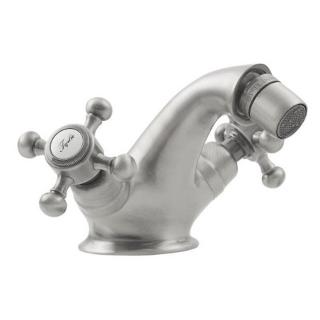 ANTEA Bidet Mixer Tap avec Pop Up Waste, nickel brossé