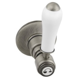 ANTEA Robinet de mélangeur de douche en béton, 2 voies, nickel brossé