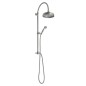 Colonne de douche ANTEA avec branchement de robinet, douche à la tête et à la main, nickel