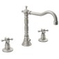 ANTEA 3 Hole Washbasin Robinet de mélangeur avec rétro Spout, avec les déchets Pop Up, nickel