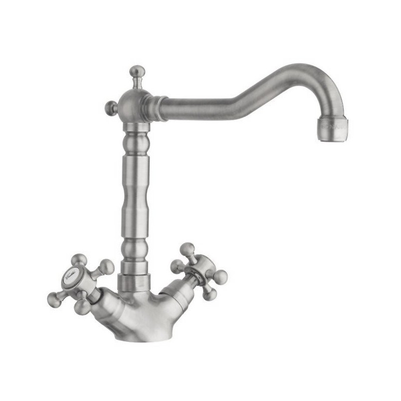 Robinet de mélangeur de cuisine ANTEA avec pulvérisation rétro, nickel brossé