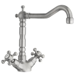Robinet de mélangeur de cuisine ANTEA avec pulvérisation rétro, nickel brossé