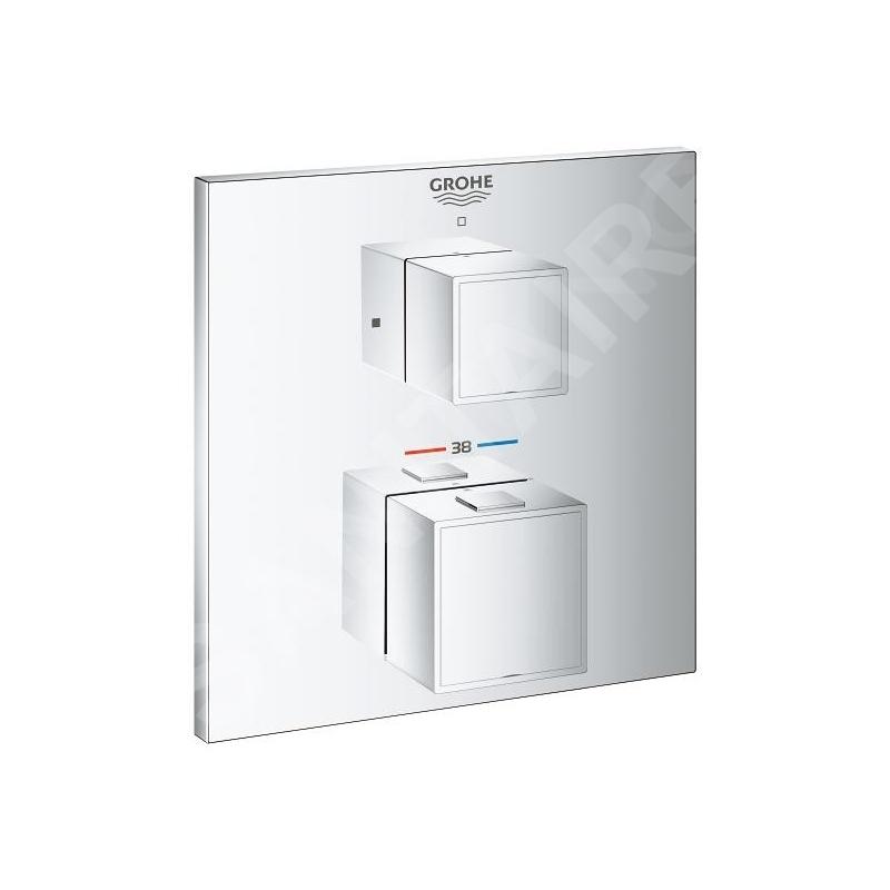 Grohe Grohtherm Cube - Mitigeur thermostatique encastré de douche, chrome 24153000