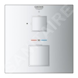 Grohe Grohtherm Cube - Mitigeur thermostatique encastré de douche, chrome 24153000