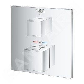 Grohe Grohtherm Cube - Mitigeur thermostatique encastré de douche, chrome 24153000