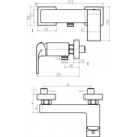 Novaservis Nobless Sharp - Robinetterie de douche, chrome 37061/1,0