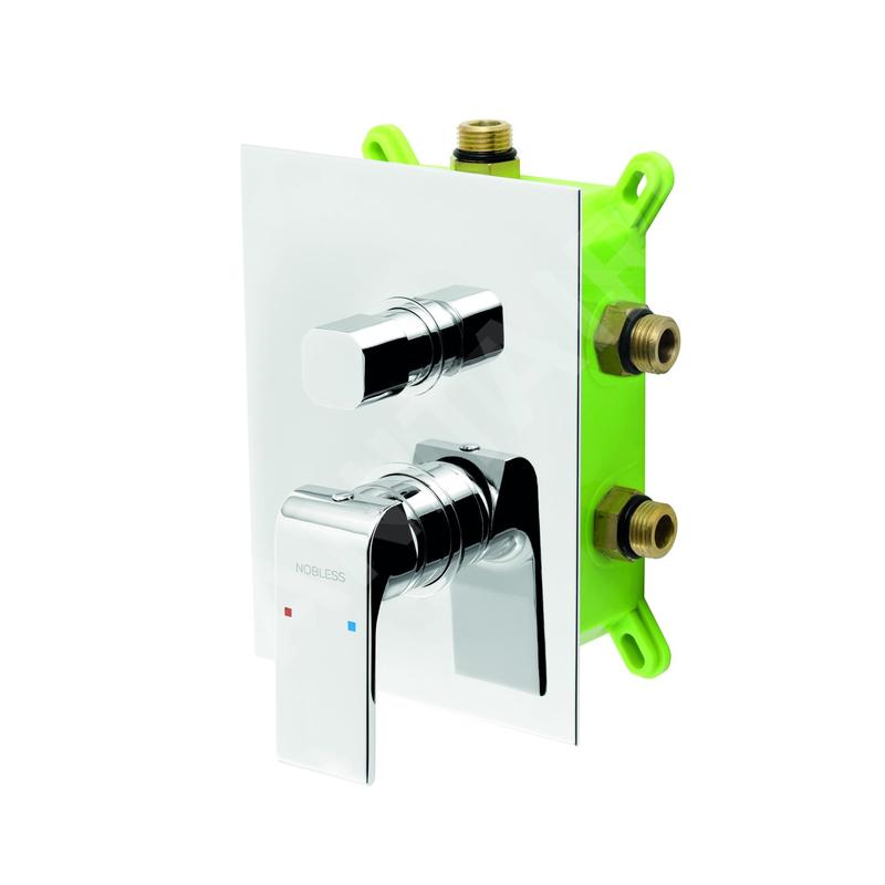 Novaservis Nobless Sharp - Robinetterie à encastrer pour 3 sorties avec corps, chrome BOX37051RX,0 Novaservis Nobless Sharp - Robinetterie à encastrer pour 3 sorties avec corps, chrome BOX37051RX,0